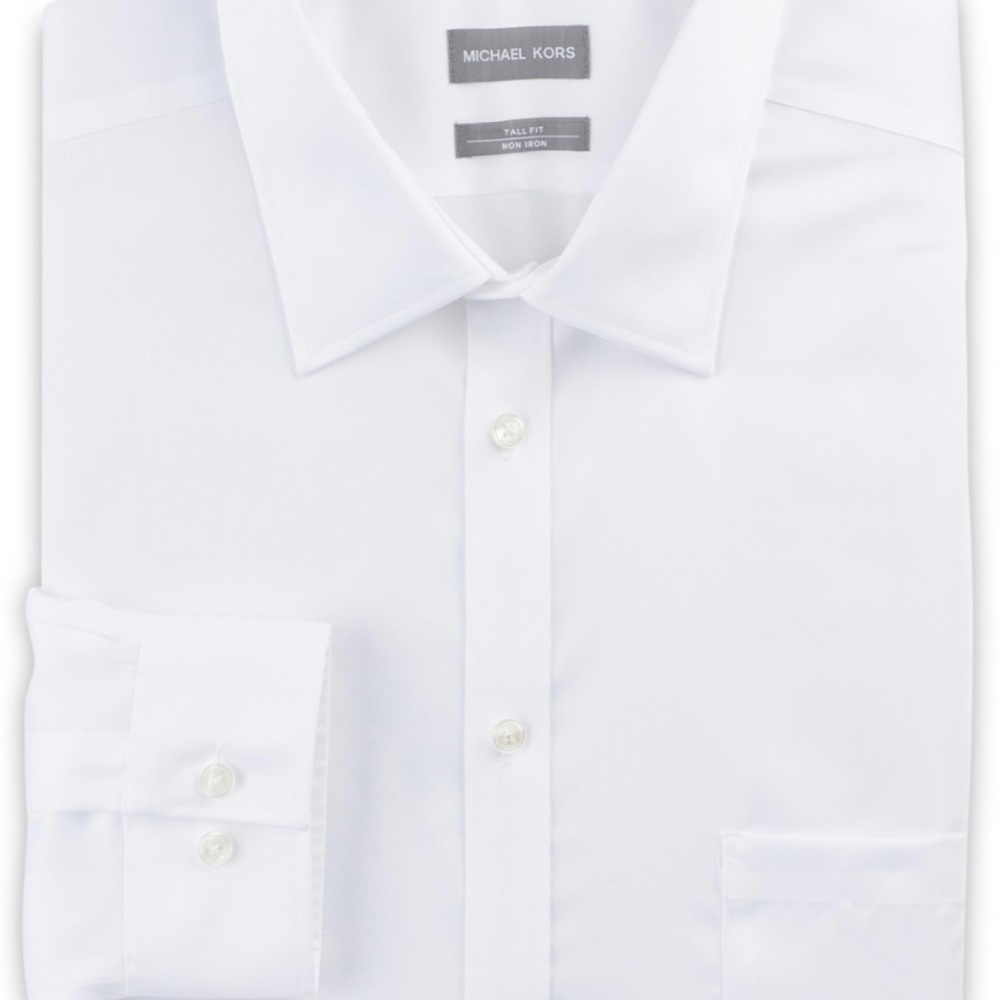 Mens Michael Kors Solid Dress Shirt